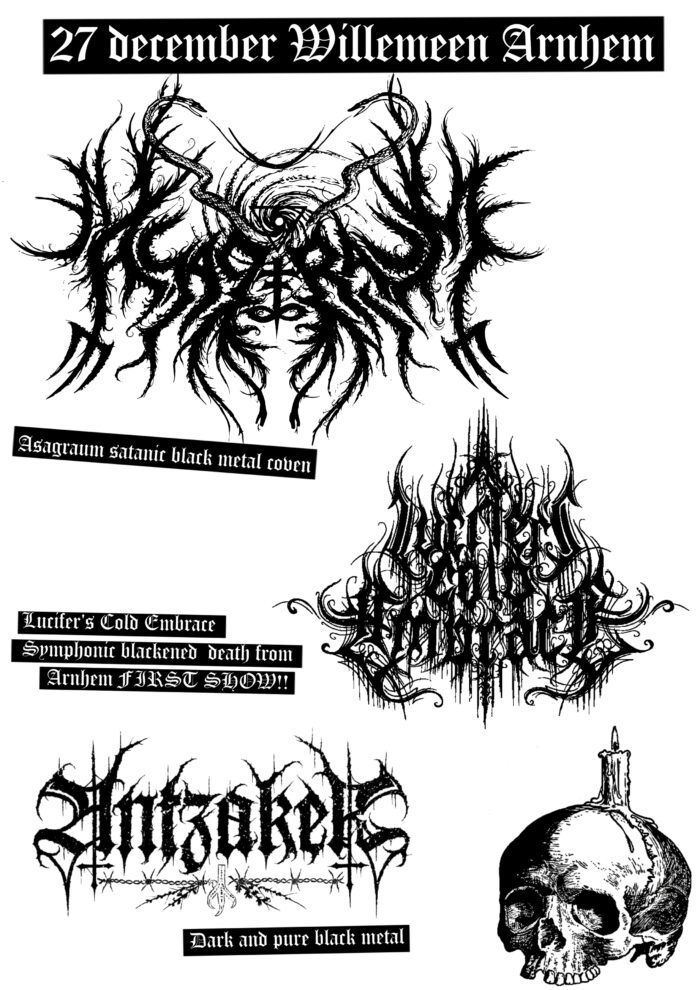 Asagraum + Lucifer’s Cold Embrace + Antzaker in WillemEen, Arnhem